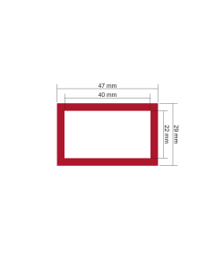 Seinakalendri aken STAATILINE (sisemõõt 40x22mm), punane