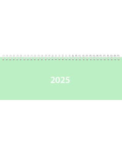 Lauakalender Classic, õhukesed plastikkaaned (PASTELNE ROHELINE)