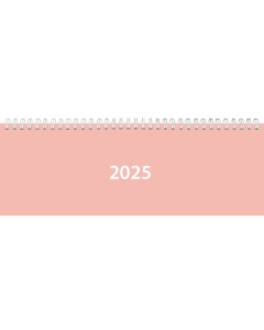 Lauakalender Classic, õhukesed plastikkaaned (PASTELNE ROOSA)