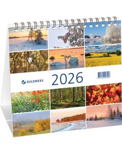 Lauakolmnurk 155 × 145 mm, kahepoolne kartongalusel lauakalender Eestimaa fotodega – Sulemees