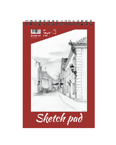 Sketch pad A5, 190 g, 30 sheets, perfo, wire-bound