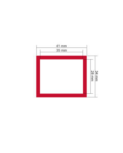 Seinakalendri akna komplekt (sisemõõt 35*28mm), punane, 5N