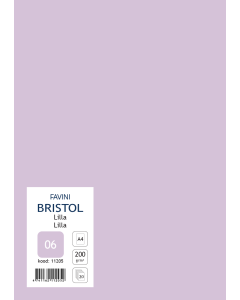 Cardboard Bristol A4 200 g, lilac (06), 20 sheets