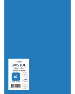 Cardboard Bristol A4 200 g, dark blue (62), 20 sheets