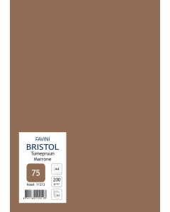 Cardboard Bristol A4 200 g, dark brown (75), 20 sheets