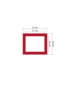 Seinakalendri akna komplekt (sisemõõt 27*22mm), punane