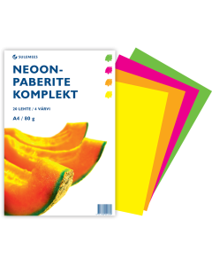 Neoonpaberid A4, 80 g, 20 lehte, 5x4 värvi
