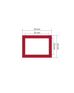 Seinakalendri akna komplekt (sisemõõt 32*22mm), punane