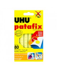 Adhesive mass UHU Tac Patafix 6x14cm 80 pcs/pack, yellow