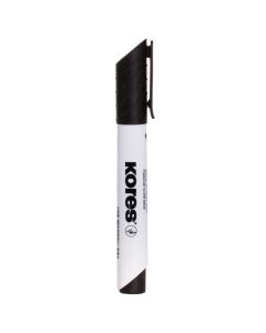 Whiteboard marker KORES XW1, round, black, 12 pcs in hang hole pack