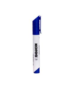 Whiteboard marker KORES XW1, round, blue, 12 pcs in hang hole pack