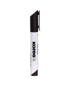 Whiteboard marker KORES XW2, chisel, black, 12 pcs in hang hole pack