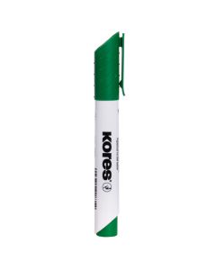 Whiteboard marker KORES XW2, chisel, green, 12 pcs in hang hole pack