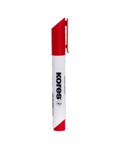 Whiteboard marker KORES XW2, chisel, red, 12 pcs in hang hole pack