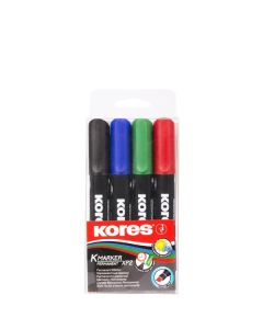 Markeri komplekt KORES XP2, lõigatud 3-5mm, 4 värvi