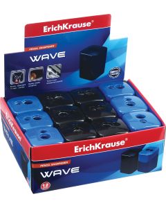 Pencil sharpener WAVE, with container two holes sale display (12)