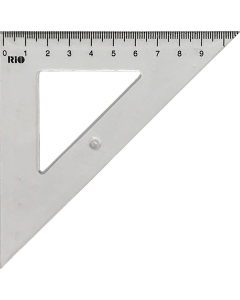 Kolmnurk 45°/16cm, läbipaistev
