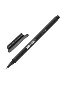 Ballpoint pen KORES K-Liner 0.4 mm, black, 12 pcs in hang hole pack
