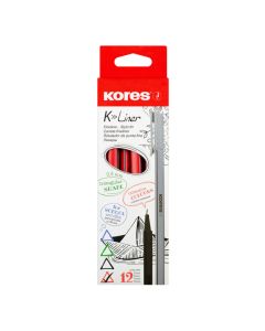 Tindipliiats KORES K-Liner 0.4 mm, punane.12tk hind