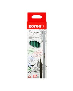 Tindipliiats KORES K-Liner 0.4 mm, roheline. 12tk hind.