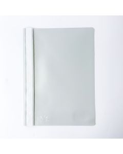 Plastic flat file A4, transparent, grey (05)