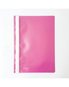 Plastic flat file A4, transparent, pink (13)