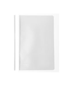 Plastic flat file A4, transparent, white (08)