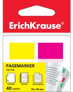 Film index 25x44mm, yellow-pink, 40 sheets