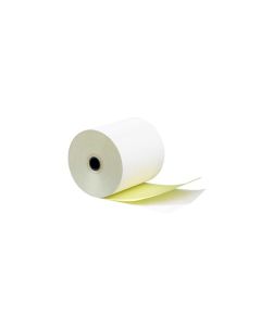 Cashier paper roll two-use 57*20m, 2ply white-yellow