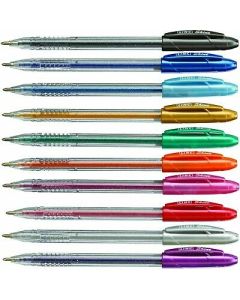Gel pen LINC Shine Glitter, 10 colours in hang hole packing