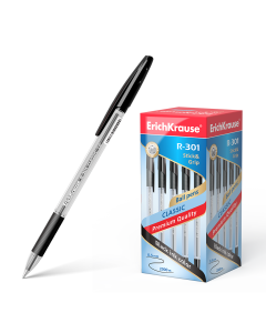 Ballpoint pen R-301 CLASSIC 1.0 Stick&amp;Grip, black