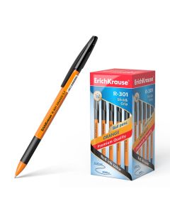 Ballpoint pen R-301 Orange Stick&amp;Grip 0.7, black