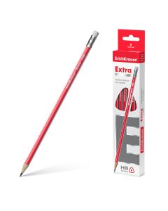 Harilik pliiats kolmnurkne kummiga EXTRA HB (12)
