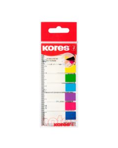Film index KORES 12x45mm with ruler, 8colours x 25 sheets