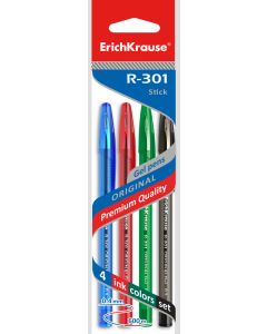 Gel pen R-301 ORIGINAL Gel 0.5, 4 colours in hang hole packing