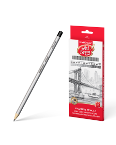 Harilik pliiats kuuskant kummita ARTBERRY (5H-5B), 12tk hind