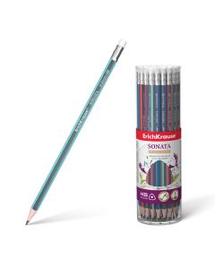 Harilik pliiats kolmnurkne kummiga SONATA HB (42)