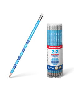 Harilik pliiats ümar kummiga 2x2 HB (42)