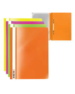 Plastic flat file A4 Fizzy Neon, 4colours assorted