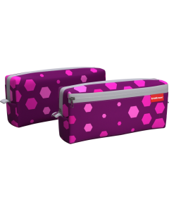 Pencil case with two compartments 210x100x50mm Pink Camo