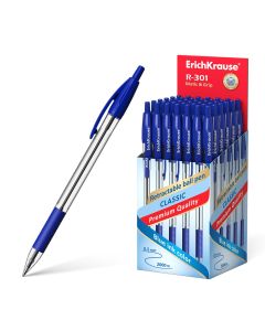 Ballpoint pen retractable R-301 Classic Matic&amp;Grip 1.0, blue (50)