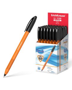 Ballpoint pen U-108 Orange Stick 1.0, black (50)