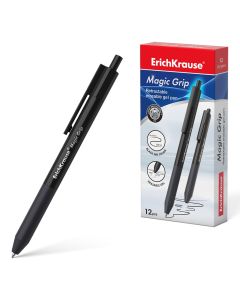 Gel pen retractable Magic Grip 0.5, black, erasable