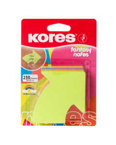 Sticky notes KORES 70x70mm Fantasy Arrow 5 colours, 250 sheets