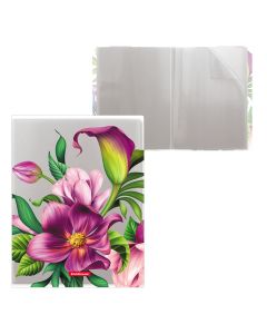 Menu cover A4 30 pockets Tropical Flowers