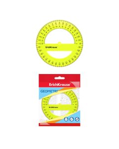 Protractor 360°/12cm NEON yellow, in hang hole pack