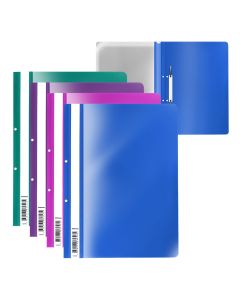 Plastic flat file bindable A4 Fizzy Vivid, 4 colours assorted