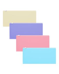 Plastic envelope with zipper C65 Fizzy Pastel, 4colours