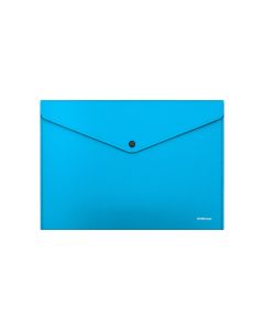 Plastic envelope with button A4 Matt Vivid opaque, turquoise