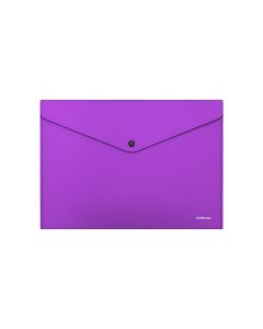 Plastic envelope with button A4 Matt Vivid opaque, lilac